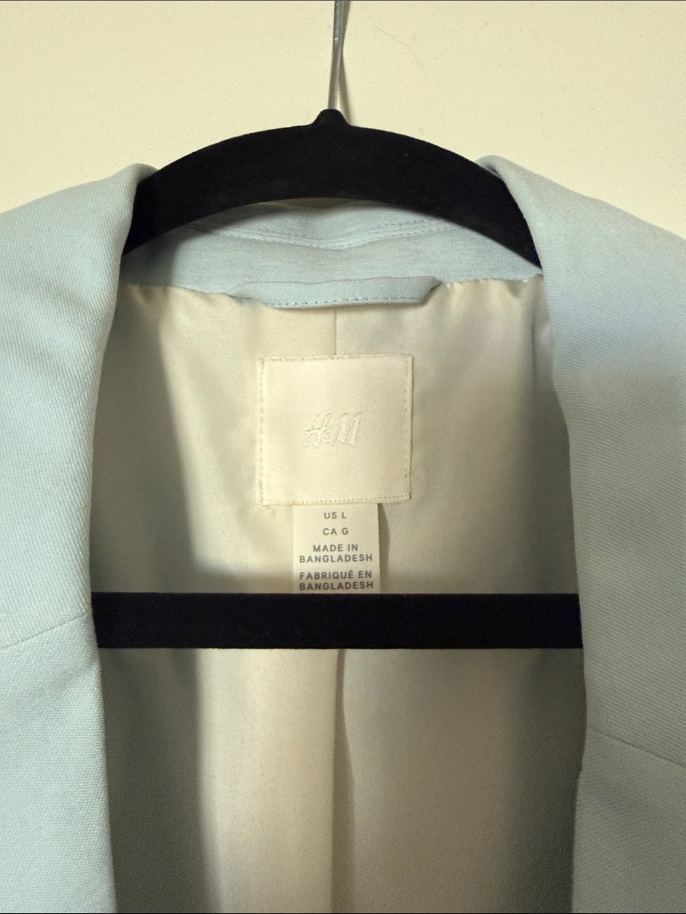 H&M Light Blue Double-Breasted Women's Blazer - Picture 2 of 6